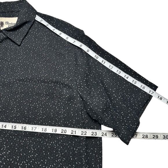 Vintage Silk | Men | Dark Sprinkle Confetti Relaxed Button Up Shirt | Large - Picture 5 of 10